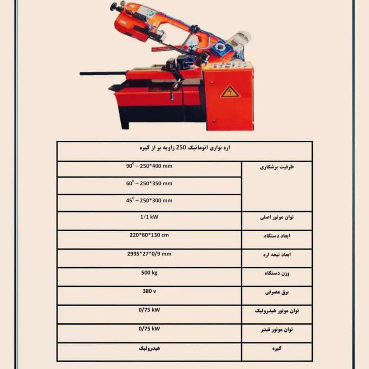 اره نواری فول اتوماتیک 280